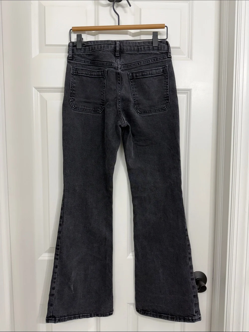 High-Rise Black Flare Jeans for Girls